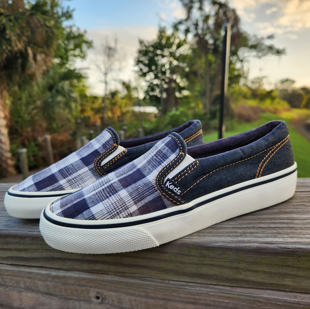 Keds Women's Classic Jump Kick Low Top Slip-on Canvas Casual Sneakers Size 5 - Picture 1 of 13
